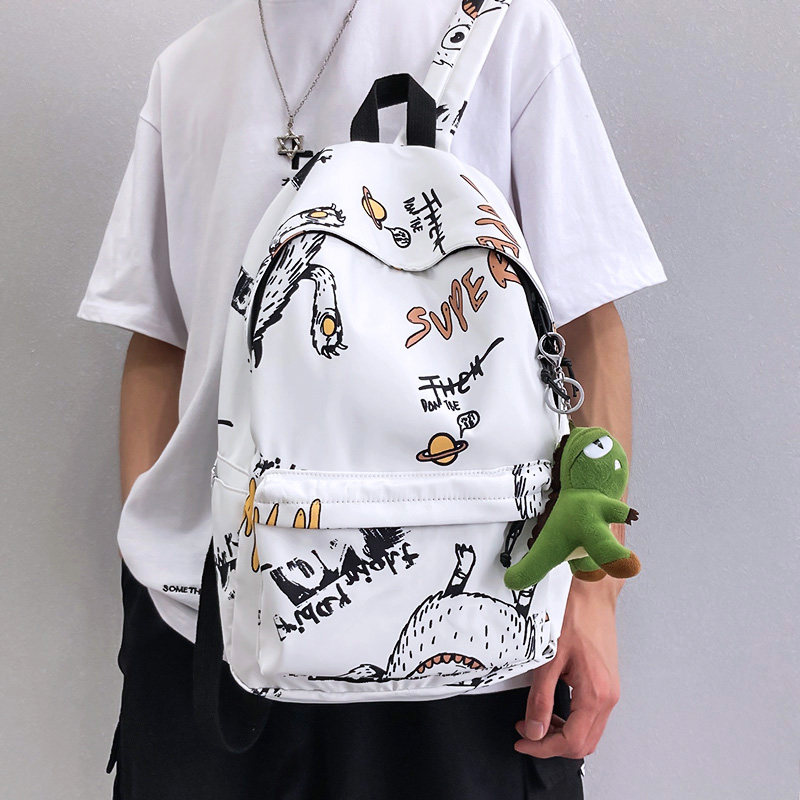 School Bag Boys High School Students Wins Fashion High School Fashion High School Students Double Shoulder Bag Men's Fashion Backpack Men Casual-Taobao