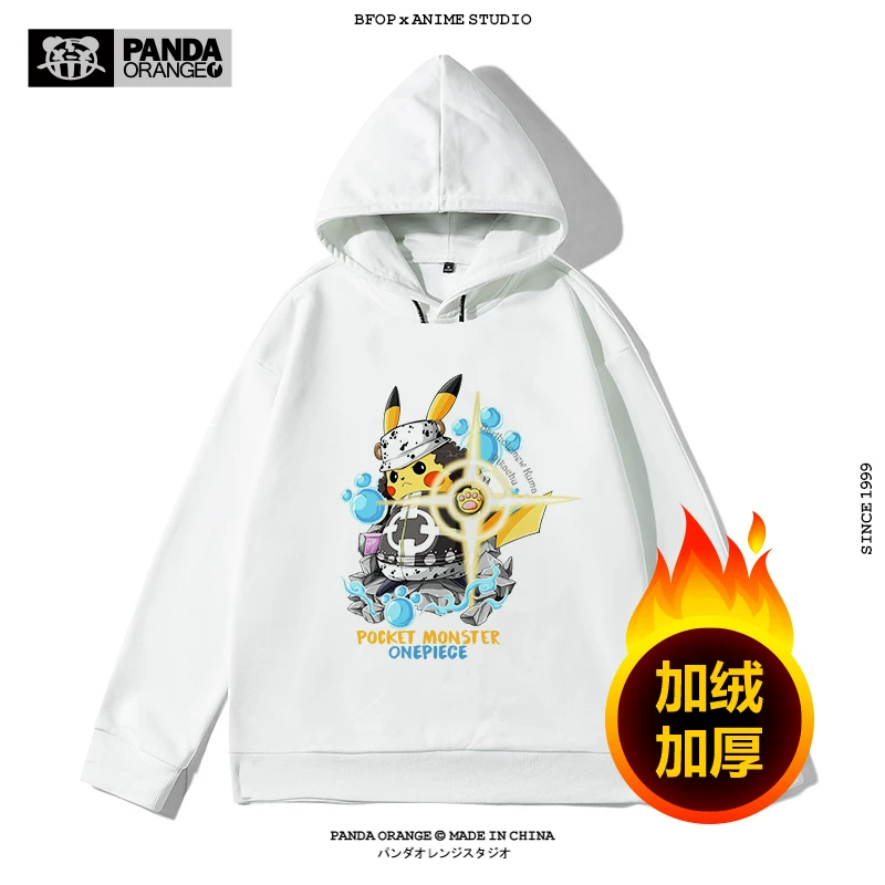 Свитер One Piece ко-брендированный Pokémon Animation Pikachu забавный креативный принт медведь шторм-царь одежда