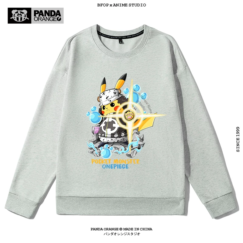 Свитер One Piece ко-брендированный Pokémon Animation Pikachu забавный креативный принт медведь шторм-царь одежда