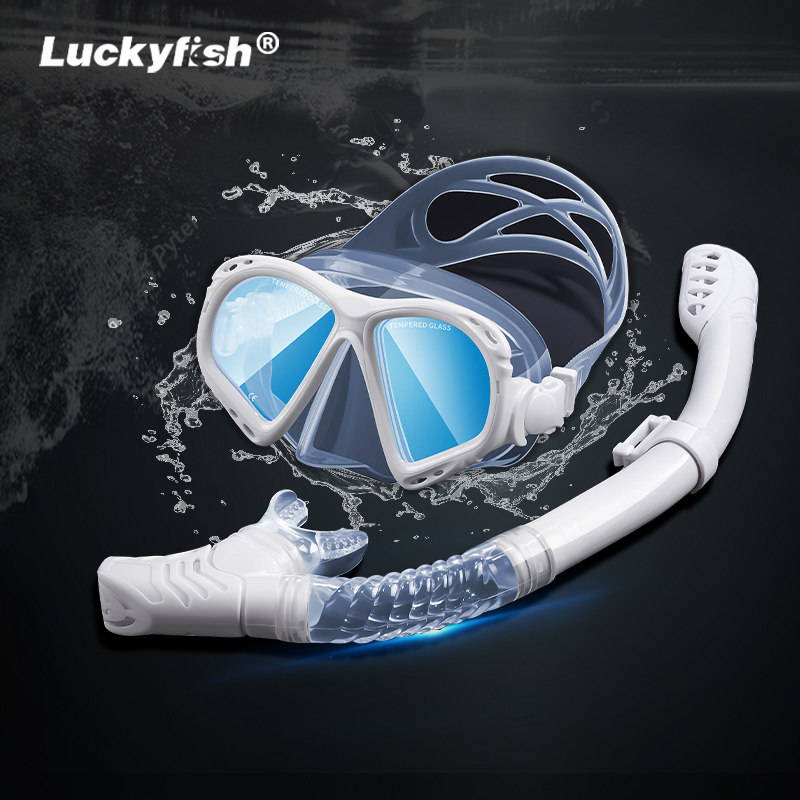 Luckyfish snorkeling Sanbao suction tube diving mirror free submersible mirror underwater mirror full set of diving equipment