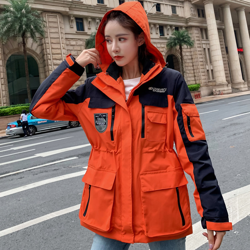 Overalls Assault Clothing Women Tide Cards Three-in-one Detachable Korea Windproof Clothes Winter Outdoor Plus Suede Thickened Jacket Man