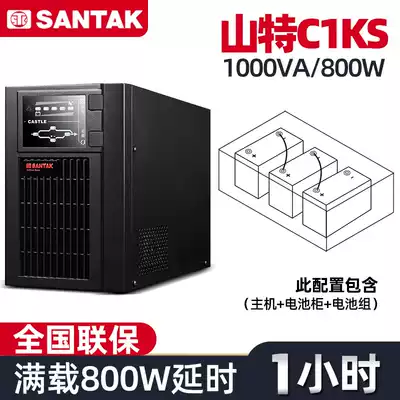 Shante C1KS ups uninterruptible power supply 1KVA 800W online server regulated power supply delay 1 hour