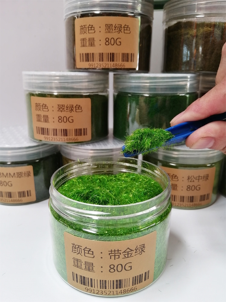 Lawn Grass Small Grass Moss Moss Meadow Green Diy Velvet Pink Sand Pan Landscape Tree Powder Making Lawn Nylon Sticky Grass Powder