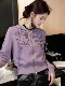 Purple Hooded Sweatshirt for Women, 2026 Spring Hot Item, Petite, Fashionable, Unique, Beautiful, Age-Reducing Zipper Jacket