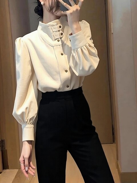 Spring Korean-Style Tops, Unique and Super Stylish, Age-Reducing, Beautiful, Light Luxury, High-End Feel, Commuter White Shirts