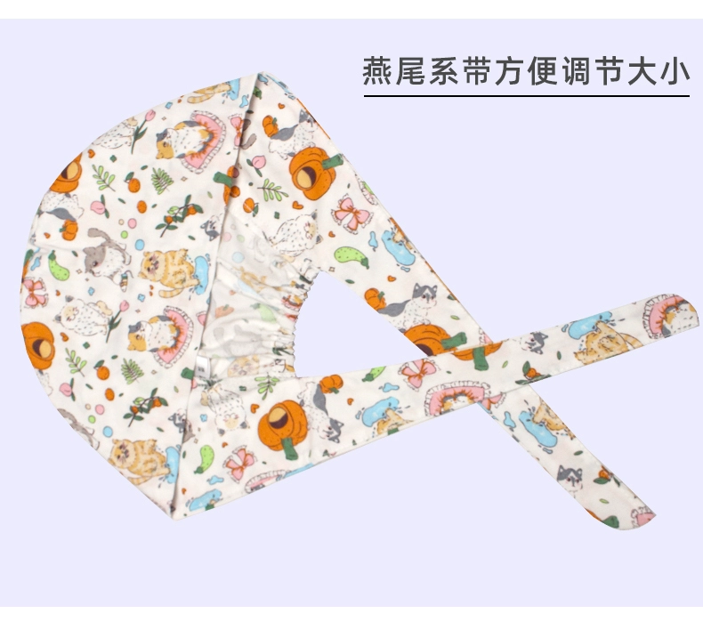 Mũ phòng phẫu thuật Miruman nữ cotton nguyên chất y tá mũ tròn in hình mũ bếp dầu Hút khói mũ bác sĩ đặc biệt mũ nam mũ giấy y tế