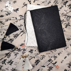 Monthly white Yu Sheng ancient style embroidery brocade cloth laptop laptop book cloth A5A6 live hand ledger national style gift