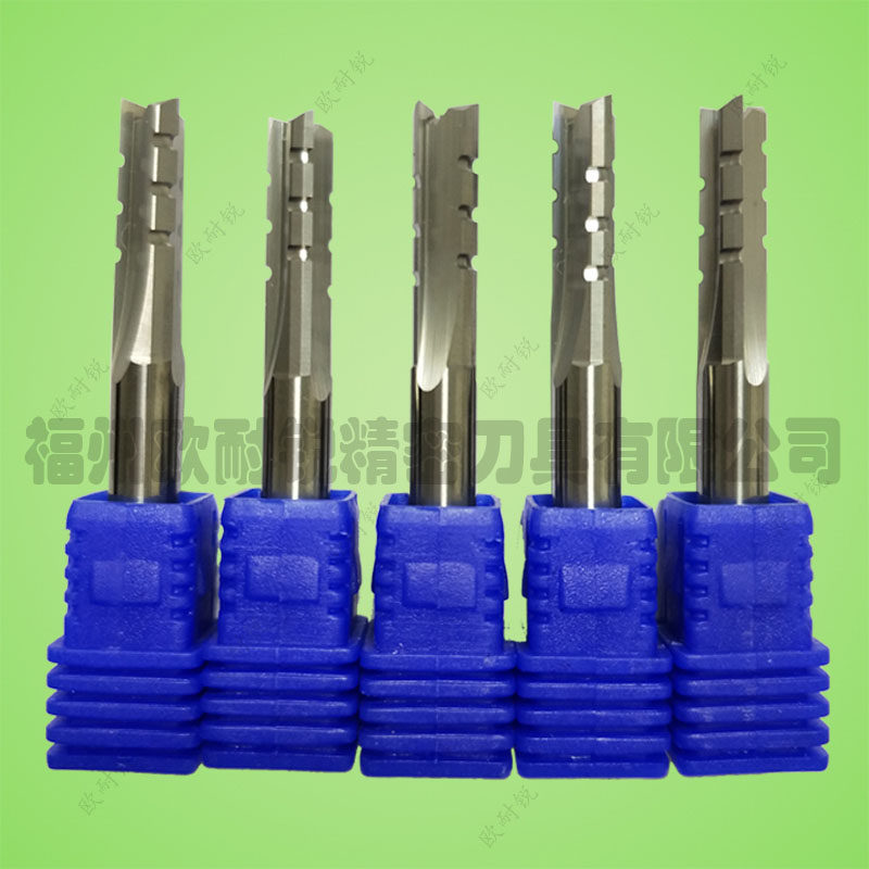 TCT three-edged cutting knife woodworking TCT straight knife tungsten steel woodworking milling cutter three-edged staggered tooth milling cutter woodworking knife