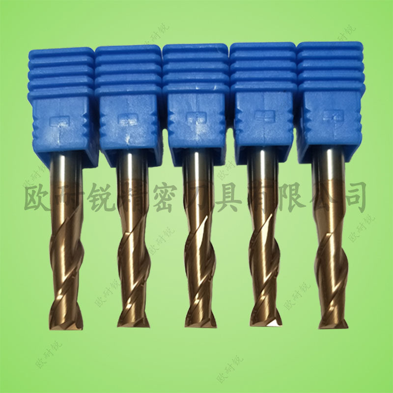 Hard alloy 2-edge coated milling cutter double-edge cutting knife engraving copper armrest copper guard milling cutter carved copper milling cutter