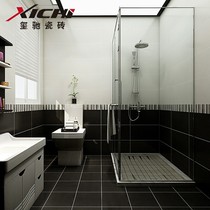 Nordic kitchen wall tiles all ceramic tile bathroom toilet non-slip floor tile balcony toilet tile 300x600