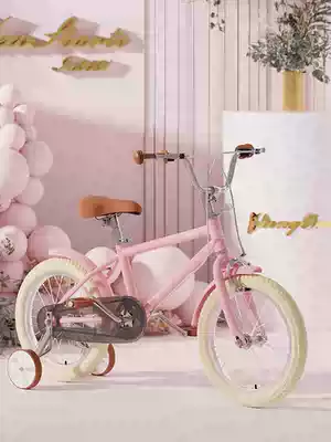 Children's bicycle Japanese girl 212 years old universal bicycle pedal bicycle children with auxiliary wheel bicycle