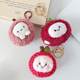 Cartoon Changan Lychee and Bayberry Plush Keychain Creative Realistic Fruit Keychain Doll Bag Pendant