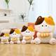 Cartoon Bread Cat Plush Toy Companion Doll, Three-Colored Cat Plushie, Gift for Girls, Decorative Piece, Pillow