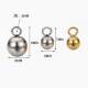 40 Stainless Steel Hanging Balls, Solid Ball Pendants, Gold Round Beads, Cross-Border Bracelet Accessories, Spacer Beads