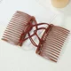 Korean Style New Double-Row Elastic Hair Comb, Insert Comb for Updo, Fashionable Styling, Lazy Person's Back-Of-Head Hair Styling Tool, Hair Accessory
