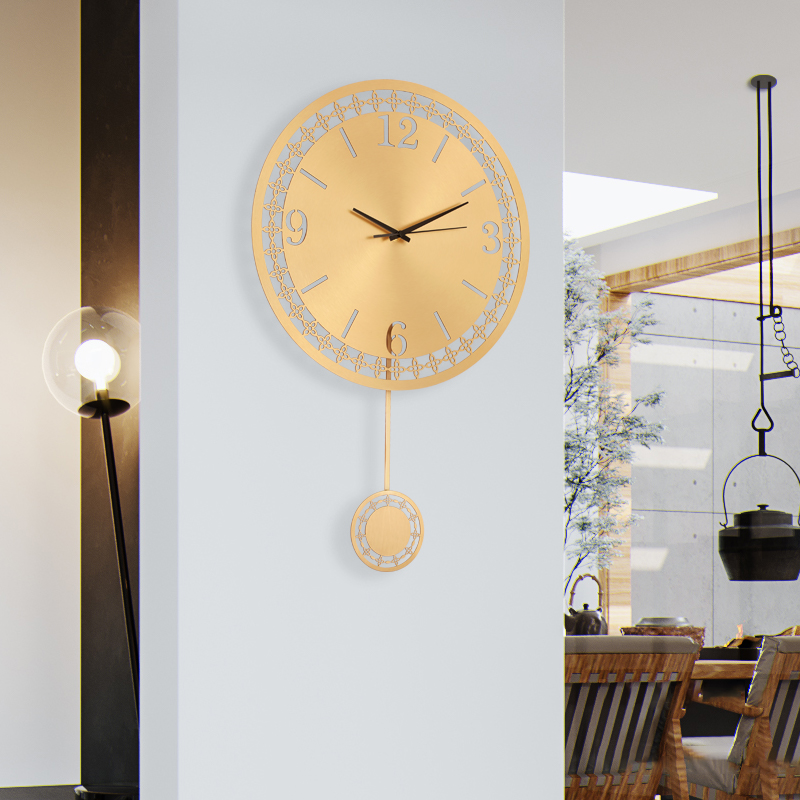 European-style living room jane american wall clock clock home fashion American all-copper quartz clock simple modern wall clock watch