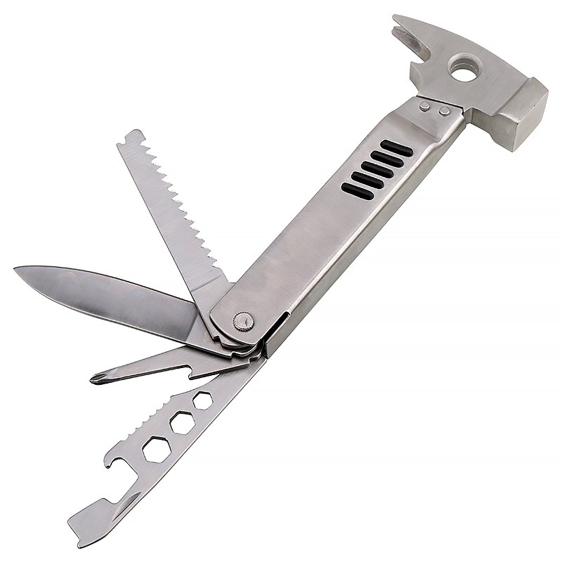 Multi-functional multi-purpose pliers outdoor coursework tool combined folding and folding camping multipurpose portable 12-to-1 multipurpose hammer