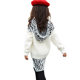 Girls net red suit foreign style autumn and winter clothes 2022 new children's trendy leopard print sweater knitted two-piece skirt trend