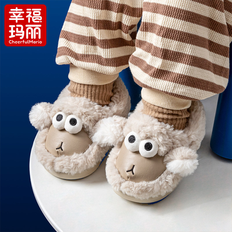 2022 Winter Children's Cotton Slippers Boys Indoor Cartoon Bag Heel Non-slip Warm Home Shoes Girls Baby Cotton Shoes