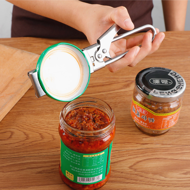 New stainless steel labor-saving cap opener Old Godmother seasoning screw cap non-slip cap opener Screw cap adjustable bottle opener