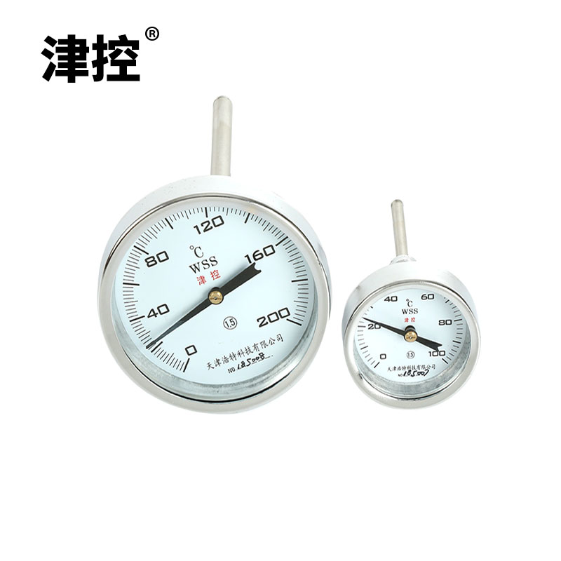 Zin Controlled Bimetal Thermometer WSS-401 Pointer Bimetal Temperature Gauge Industrial Boiler Piping Thermometer