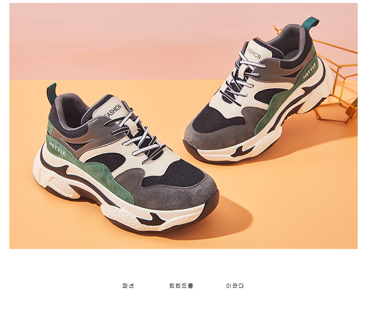 韩都衣舍 真皮拼接老爹鞋 运动鞋 有加绒款 图20