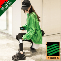 Night-light pants wear spring and autumn thin cotton tight pants high-waist elasticity repair and thin striped nine-pants