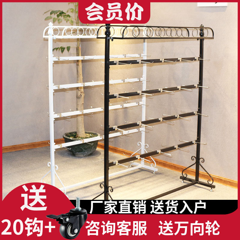Wrought iron socks display rack floor multi-functional Nakajima shelf mobile phone case display rack jewelry underwear hanging socks shelf