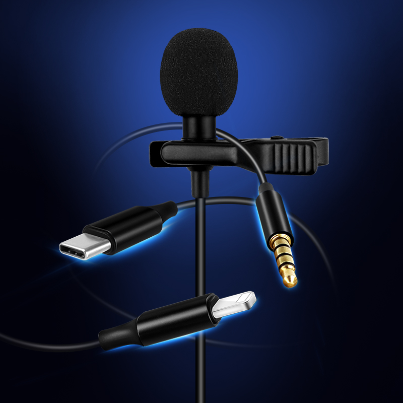 iBanana Eat Sow Voice-controlled Microphone Mobile Phone Recordings Collar Clips Microphone Special Radio Mcvlog Film Live Apple Single Eye Camera Covering Wireless Collar Clip Professional Computer Microphone