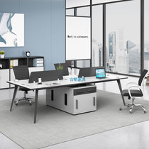 Office table and chair combination simple modern staff desk 2 4 6 staff station office furniture screen card holder