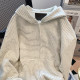 Authentic Co-Branded Brand Clearance Sale Sweatshirt, Autumn and Winter Zip-Up Jacket, Loose Fit, Men's and Women's Striped Fleece