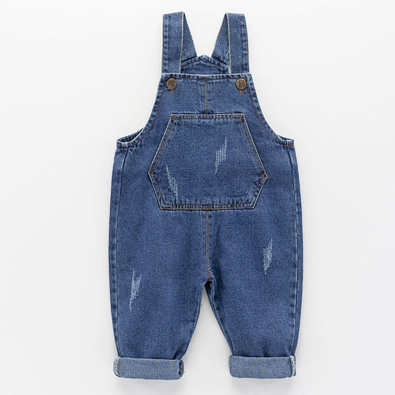 Baby Cowboy Bag Pants Spring Autumn Kids Casual Pants Soft Baby Camisole Pants 1-3 Years Girls