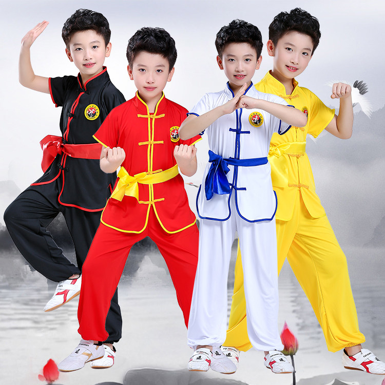 61 children's martial arts to be served with festive young children's clothing boys rehearsal for taijiquan to serve girls summer clothes