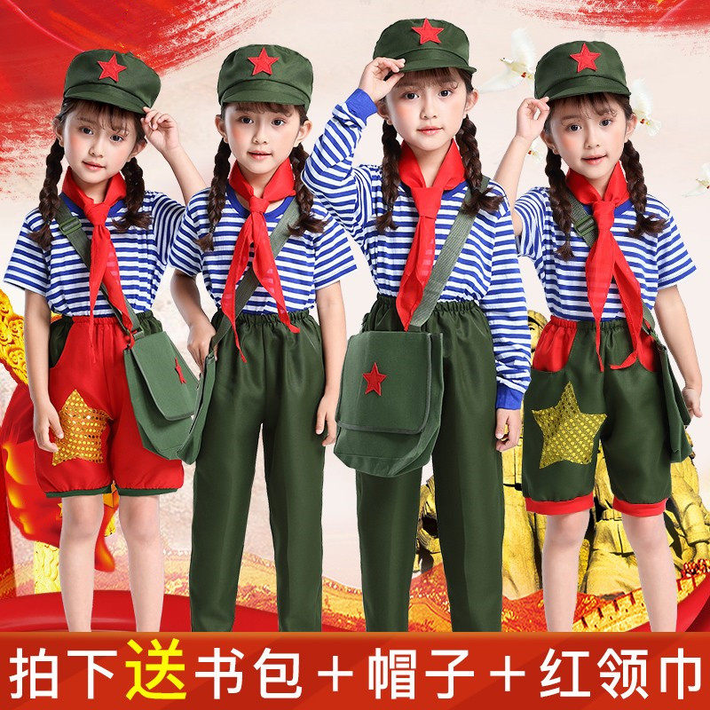 Kindergarten 61 Children's Festival to serve as a small Red Army sea-soul-shirt choreography choreography study Lei Feng's good role model