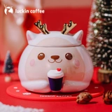 Разрушить кофейное мозговое отверстие открытая керамическая кружка девушка милый подарочный кабинет с водной чашкой