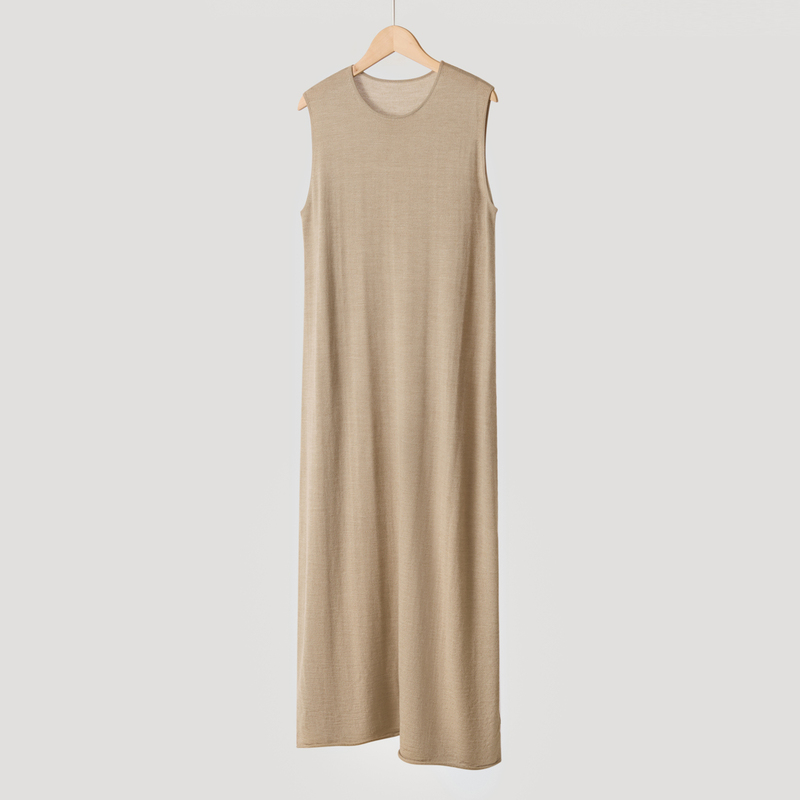 Elegant and Refined~ High-End Fine-Spun Yangzi Yarn Pure Wool French-Style Sleeveless Vest Dress for Women, Thin Long Dress