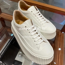 Jil Sander womens shoes small white biscuit shoes loafer shoes thick bottom heightened muffin mens and womens casual sports shoes