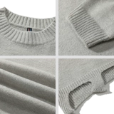 Мужской цветной трикотажный демисезонный универсальный приятный телу свитер для влюбленных, осенний