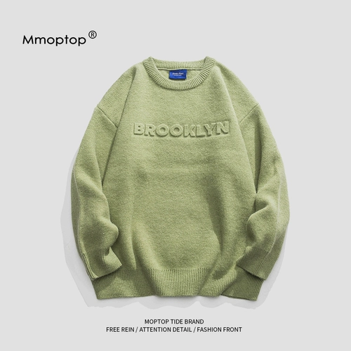 Tide, мужской цветной ретро трикотажный осенний демисезонный японский свитер для влюбленных, в американском стиле