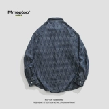 Демисезонная мужская брендовая рубашка, джинсовая куртка, оверсайз