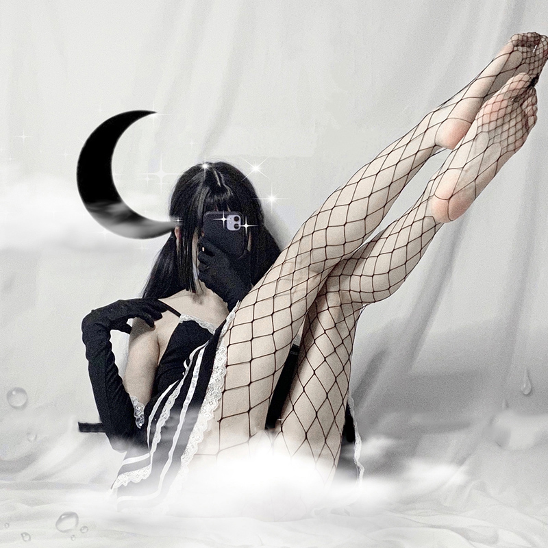 Fishing silk stockings made of big mesh women You long barrel pants Spice Sexy Black Cat Storm Attack Speed Fire transparent Lido