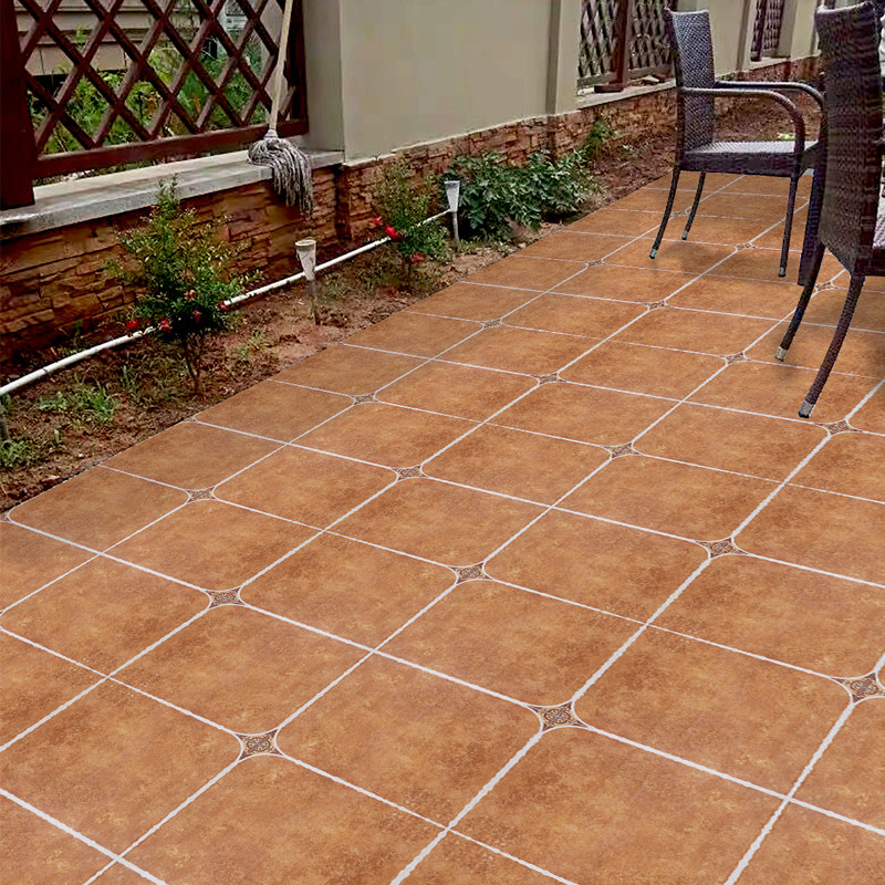 American-style patio non-slip floor tiles Outdoor yard garden sunscreen tiles courtyard balcony antifreeze antique brick 400