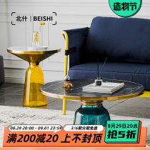 North ish light extravagant bell tea table designer creative round sofa edge a few glass living-room minimalist wind metal corner a few