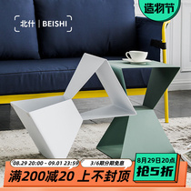 North Shnet red ins metal tea table Home living room geometric sofa edge a few storage designer creative corner a few