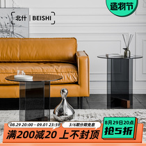 North Ash Designer Tempered Glass Tea Table Light Lavish Board Room Sofa Side A Few Table Living Room Balcony Creative Coffee Table