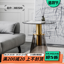 Designer sofa edge a few living room Home light lavish round corner Several tables Modern creative Colour glass transparent tea table