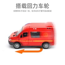 Childrens toy car Van Alloy Ambulance 120 fire truck SWAT car model boy pull back 3-6 years old
