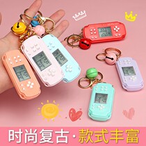 Childrens creative mini game console Nostalgic pendant toy School peripheral stationery store Bag pendant keychain chain