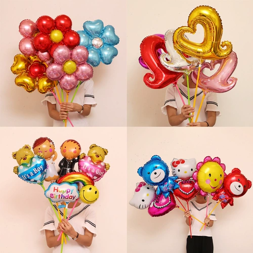 Мультяшный надувной воздушный шар, детское вечернее платье, подарок на день рождения, 10 шт