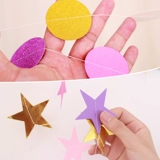 Вечеринка по случаю дня рождения, пятиконечная звезда, цветок, подвеска, веревка, фон, украшение для стены, детский годовалый класс, украшения для комнаты, принадлежности